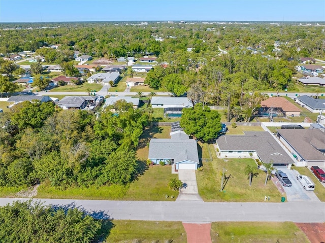 bird's eye view with a residential view