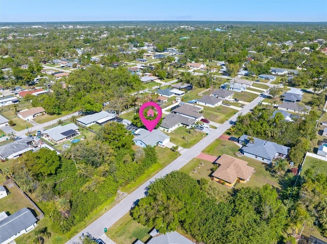 bird's eye view featuring a residential view