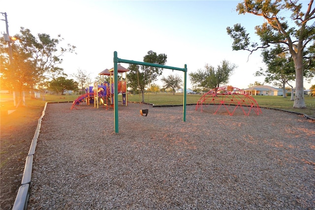 view of community jungle gym