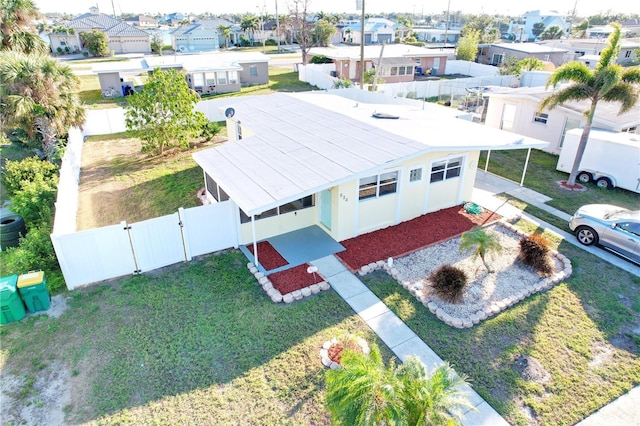 bird's eye view with a residential view