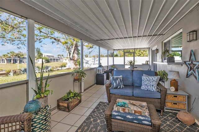 view of sunroom