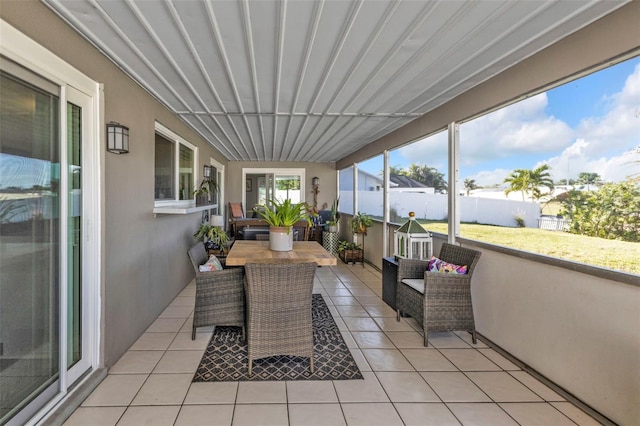 view of sunroom / solarium