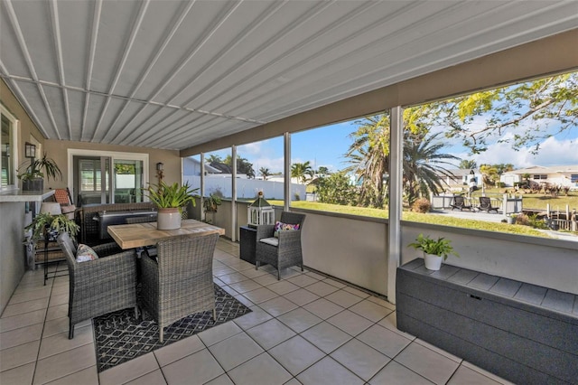 view of sunroom / solarium