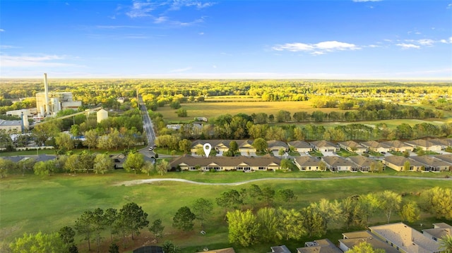 aerial view with a residential view