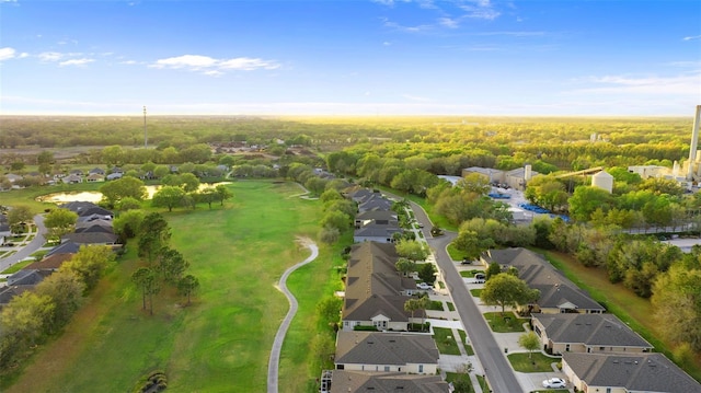 bird's eye view with a residential view