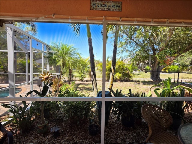 view of sunroom