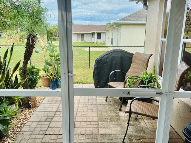 view of sunroom