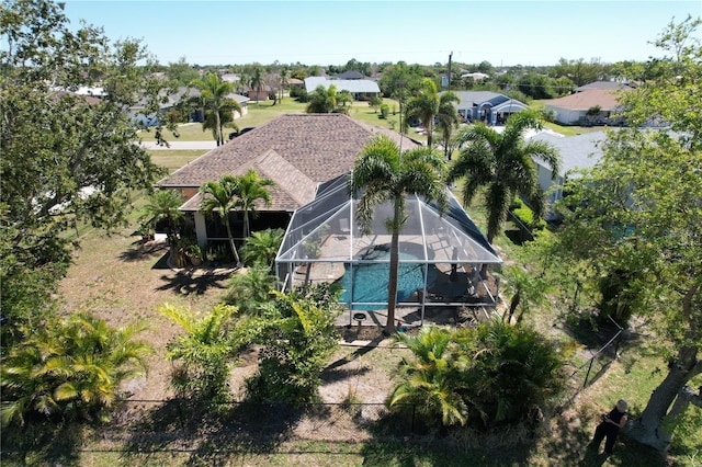 drone / aerial view featuring a residential view