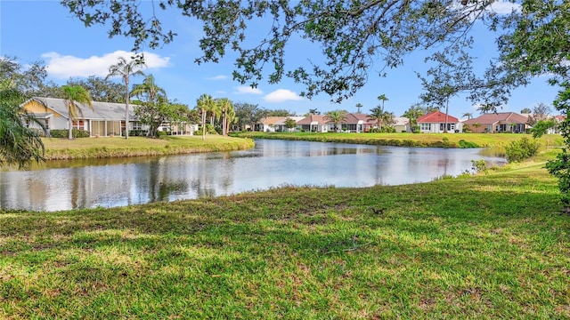 property view of water featuring a residential view