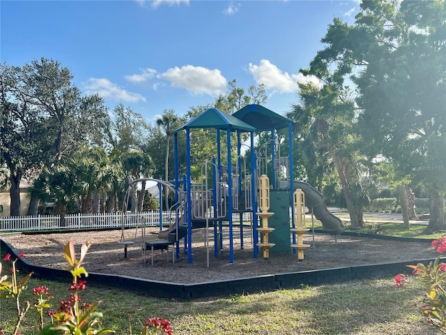 community playground with fence