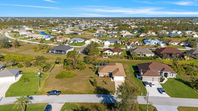 aerial view with a residential view