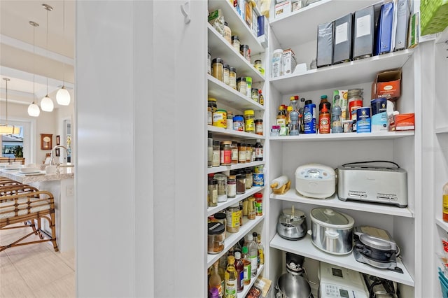 view of pantry