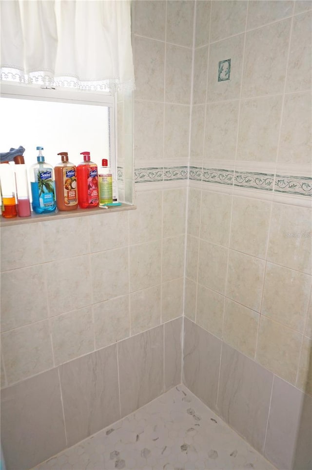 full bathroom featuring a tile shower