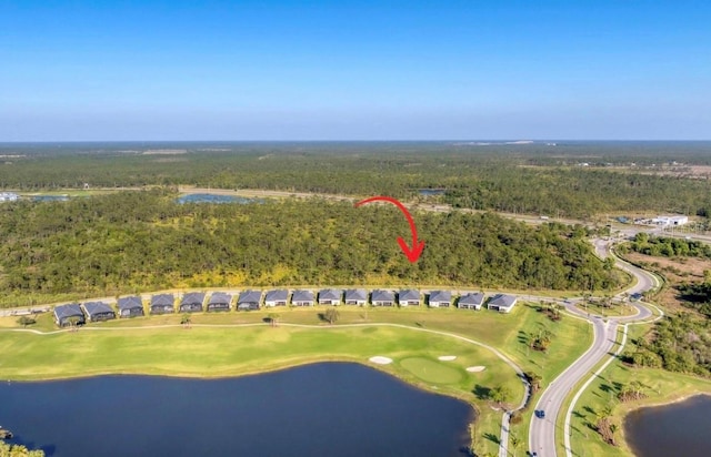 14381 Heritage Landing Blvd, Punta Gorda, FL 33955 - drone / aerial view with view of golf course, a forest view, and a water view