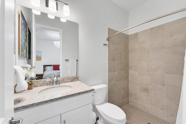 14381 Heritage Landing Blvd, Punta Gorda, FL 33955 - full bathroom with vanity, a shower stall, toilet, and connected bathroom