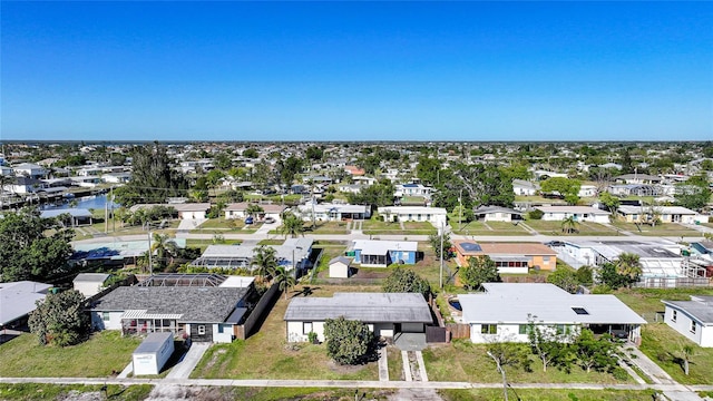 aerial view with a residential view