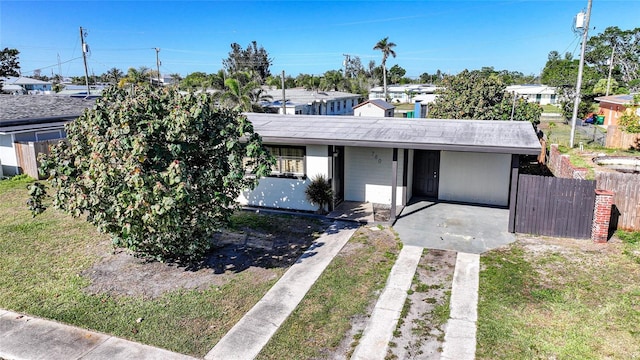 view of front of property with fence