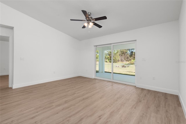 111 Swan Dr, Rotonda West, FL 33947 - empty room featuring light wood finished floors, ceiling fan, and baseboards