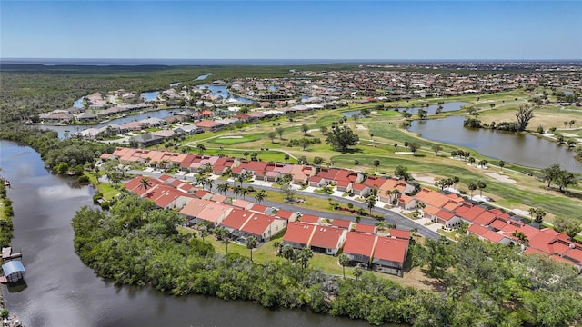 5036 San Rocco Ct, Punta Gorda, FL 33950 - bird's eye view with a residential view, view of golf course, and a water view
