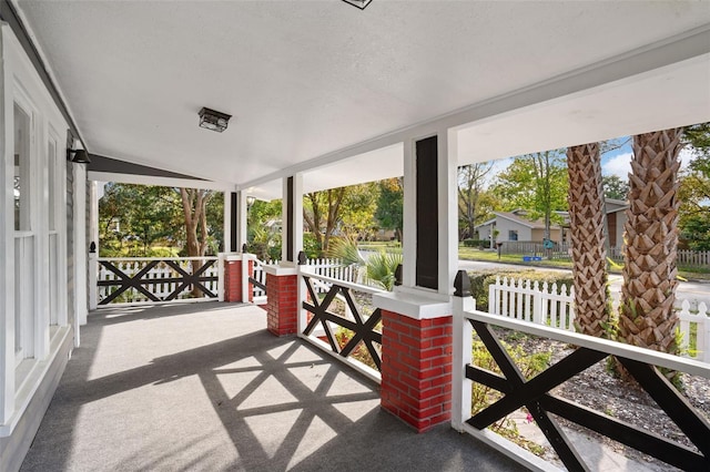 view of patio with a porch