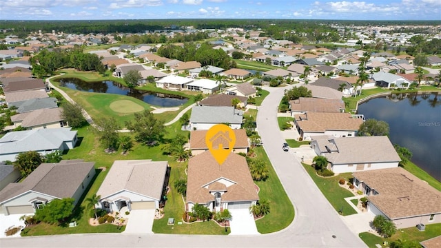 1701 Lastingham Ln, Port Charlotte, FL 33980 - bird's eye view with a residential view and a water view