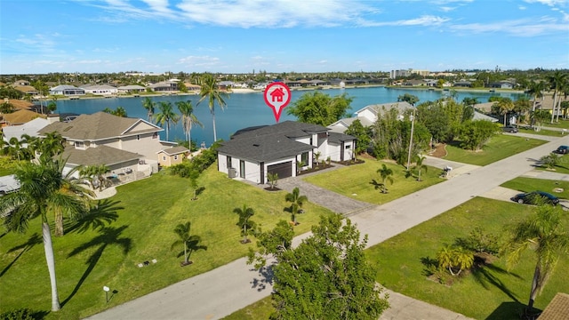 2716 SW 13th Ave, Cape Coral, FL 33914 - birds eye view of property featuring a residential view and a water view