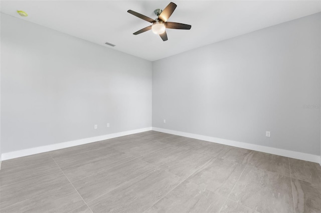 2716 SW 13th Ave, Cape Coral, FL 33914 - unfurnished room featuring visible vents, baseboards, and a ceiling fan