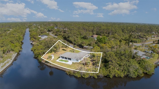 535 Ramblewood St, Port Charlotte, FL 33953 - aerial view with a water view and a wooded view