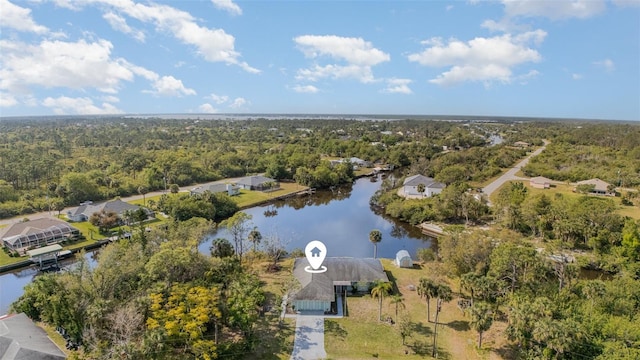 535 Ramblewood St, Port Charlotte, FL 33953 - drone / aerial view with a water view and a forest view