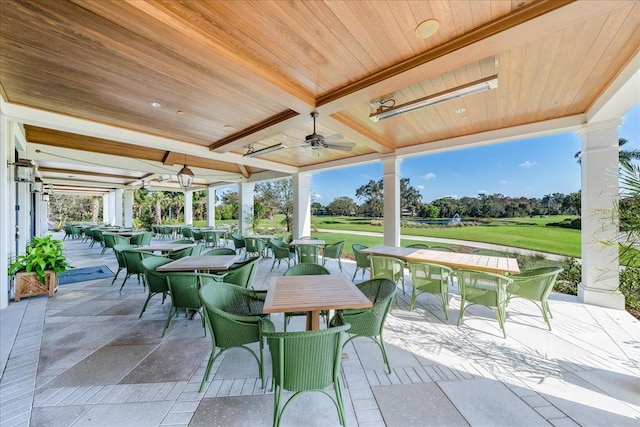 105 Clubhouse Dr Unit D155, Naples, FL 34105 - view of patio / terrace with outdoor dining space and a ceiling fan