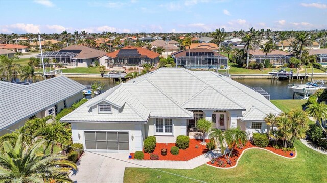 412 Panarea Dr, Punta Gorda, FL 33950 - drone / aerial view featuring a residential view and a water view