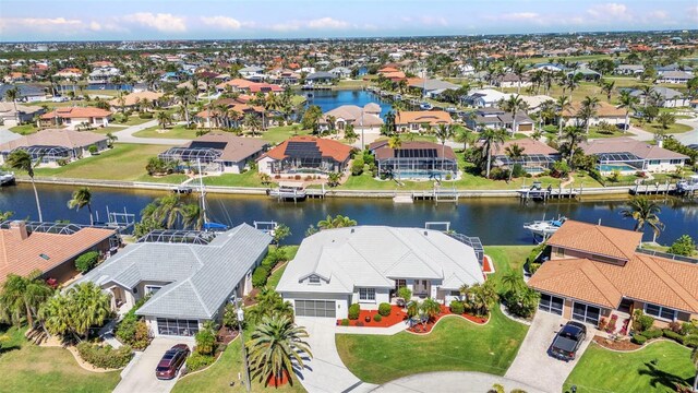 412 Panarea Dr, Punta Gorda, FL 33950 - drone / aerial view with a residential view and a water view