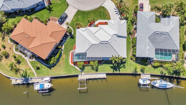 412 Panarea Dr, Punta Gorda, FL 33950 - birds eye view of property featuring a water view
