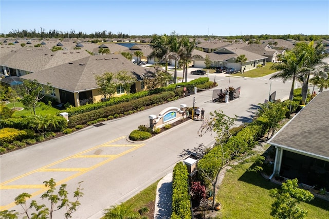 bird's eye view with a residential view