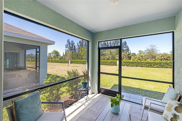 view of sunroom / solarium