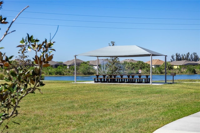 view of community with a yard and a residential view