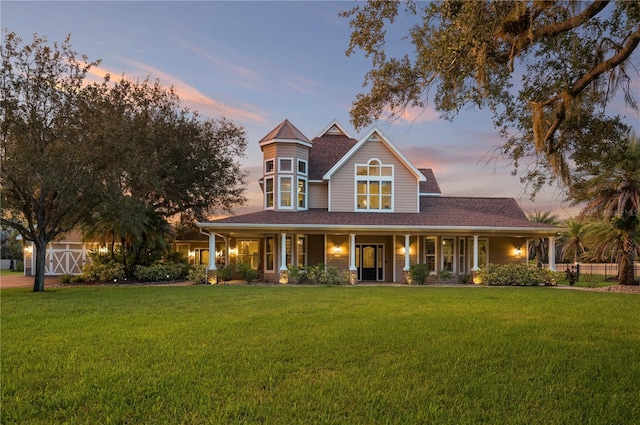 9990 SW Peace River St, Arcadia, FL 34269 - view of front of home featuring a front lawn and covered porch