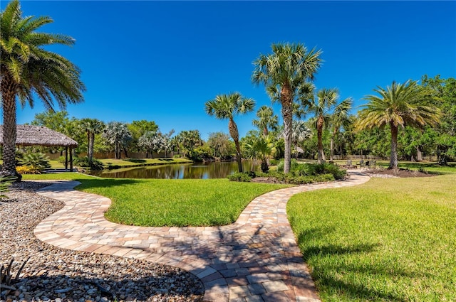 9990 SW Peace River St, Arcadia, FL 34269 - view of green lawn with a water view and a gazebo