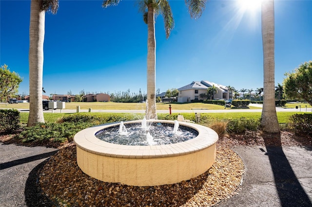 surrounding community with a yard