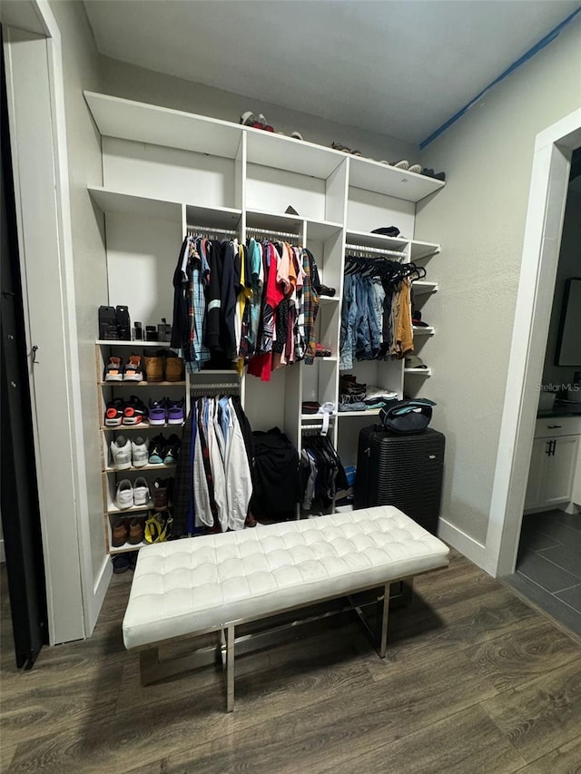 22223 Seyburn Ter, Port Charlotte, FL 33954 - mudroom featuring baseboards and wood finished floors