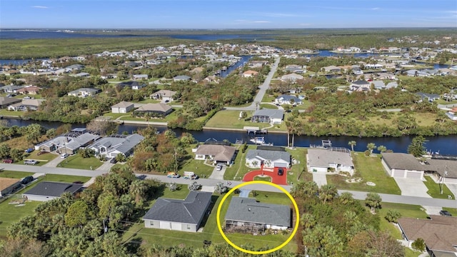 4420 Larkspur Ct, Port Charlotte, FL 33948 - bird's eye view featuring a residential view and a water view