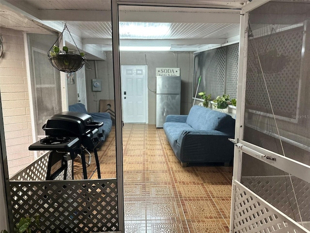 view of sunroom