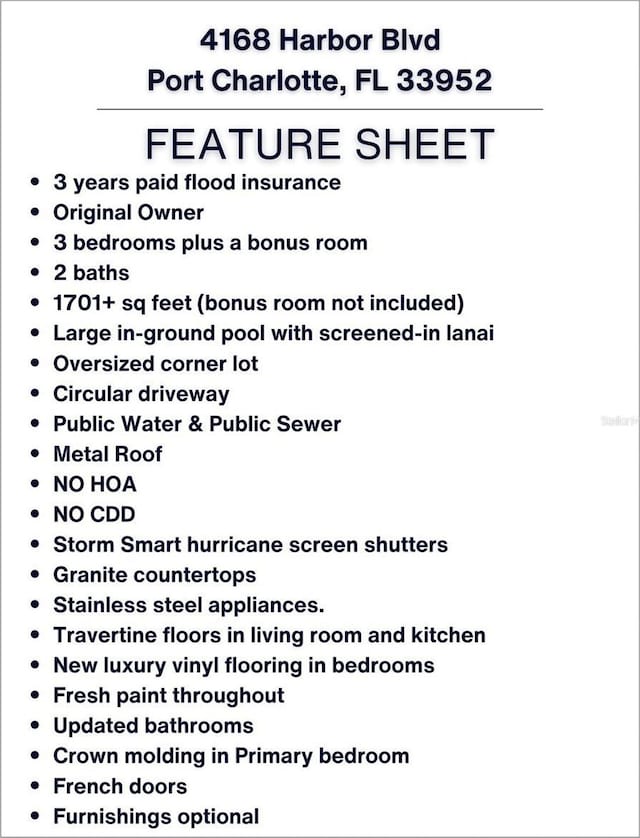 4168 Harbor Blvd, Port Charlotte, FL 33952 - a document