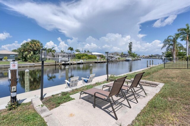 280 Belvedere Ct, Punta Gorda, FL 33950 - exterior space with a residential view, a boat dock, and a water view
