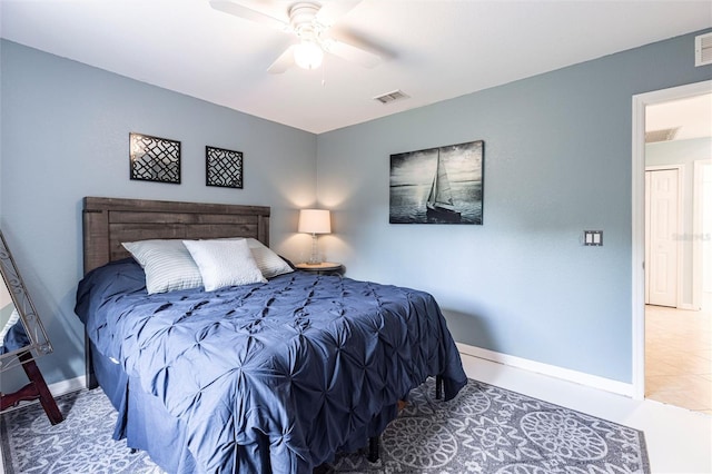 2661 30th Ave SE, Naples, FL 34117 - bedroom featuring baseboards, a ceiling fan, and visible vents