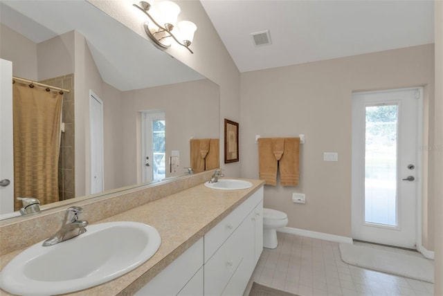 235 Tournament Rd, Rotonda West, FL 33947 - full bath featuring a sink, visible vents, baseboards, and toilet
