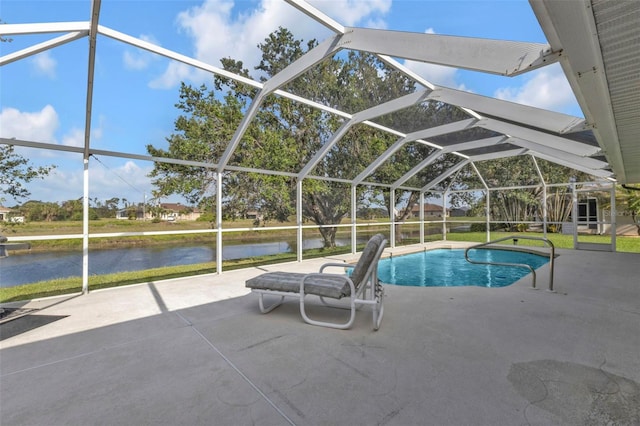 235 Tournament Rd, Rotonda West, FL 33947 - pool with a patio area, a water view, and a lanai