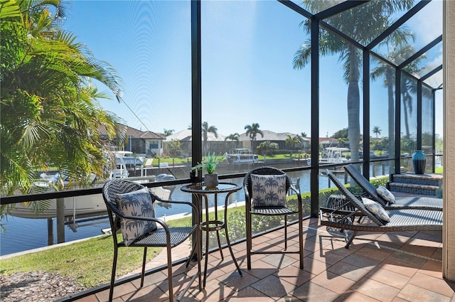 347 Portofino Dr, Punta Gorda, FL 33950 - sunroom / solarium with a water view