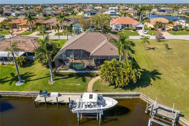 347 Portofino Dr, Punta Gorda, FL 33950 - aerial view of residential area featuring a large body of water