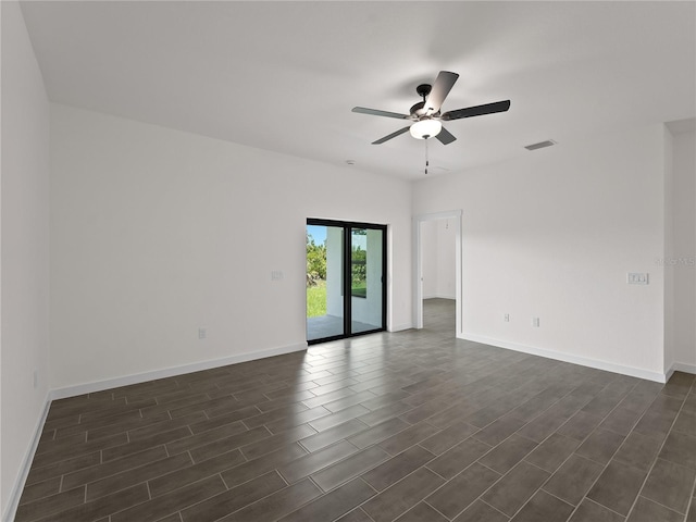 14449 Appleton Blvd, Port Charlotte, FL 33981 - spare room with ceiling fan and dark wood-type flooring
